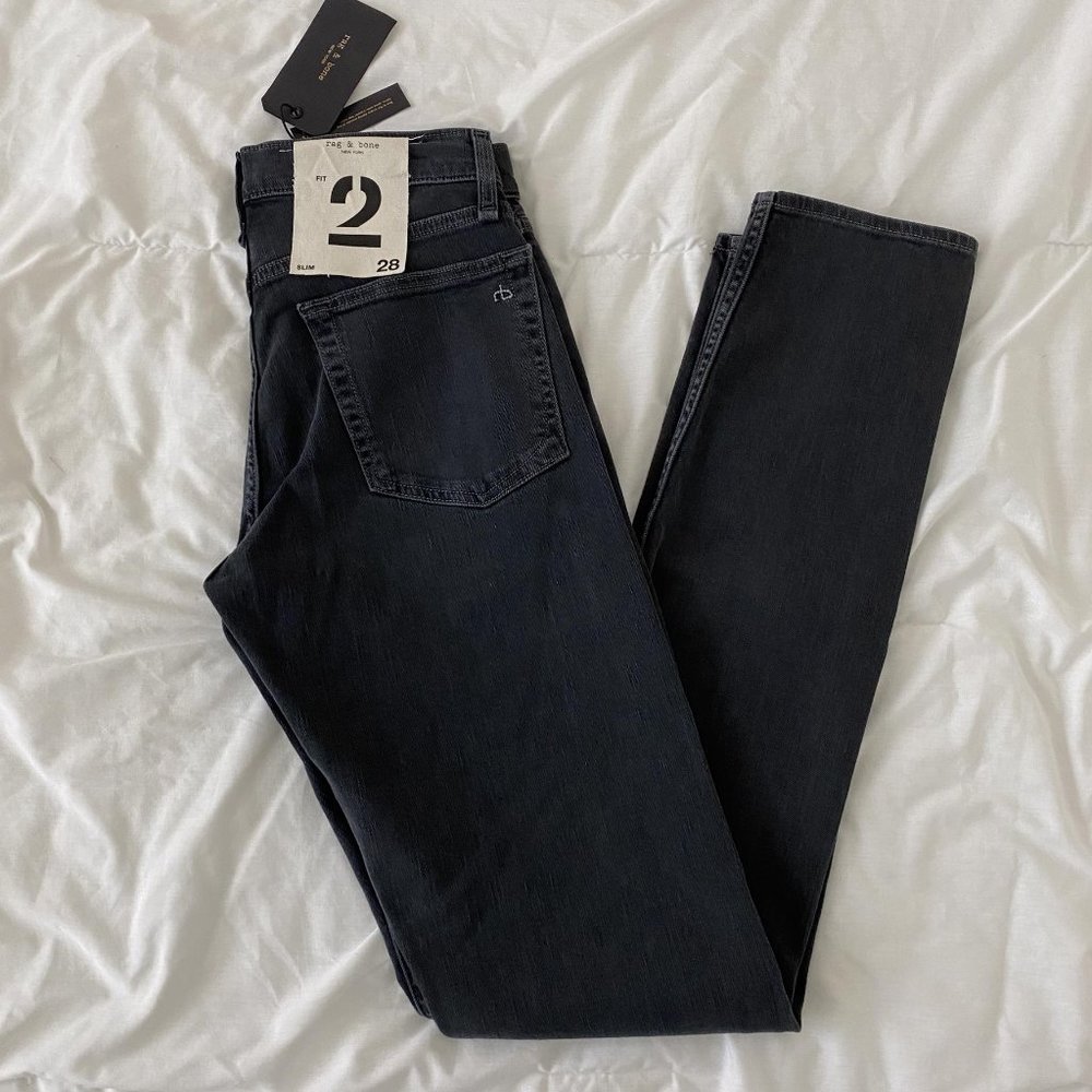 NWT Rag & Bone Men's Fit 2 Slim Jeans Size 28 in KENT BLUE MSRP $225
